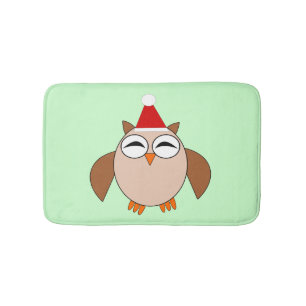 Cute Kerstoowl Bath Mat