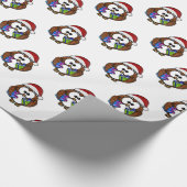 Cute Kerstoowl Cadeaupapier (Hoek)