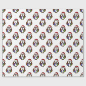 Cute Kerstoowl Cadeaupapier (Vlak)