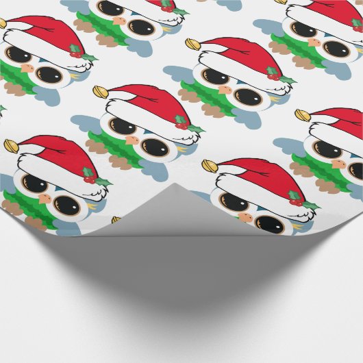 Cute Kerstoowl Cadeaupapier (Hoek)