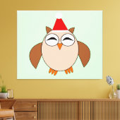 Cute Kerstoowl Canvas Print (Insitu (Woonkamer))
