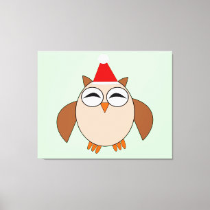 Cute Kerstoowl Canvas Print