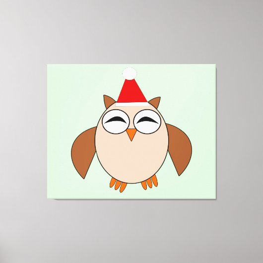 Cute Kerstoowl Canvas Print (Voorkant)