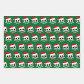 Cute Kerstoowl Green Inpakpapier Vel (Voorkant 2)