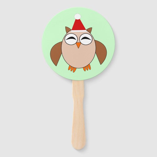 Cute Kerstoowl Handwaaier (Voorkant)