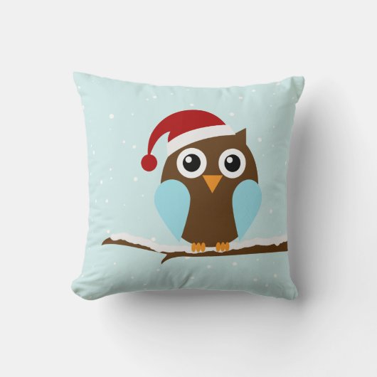 Cute Kerstoowl Kussen (Voorkant)