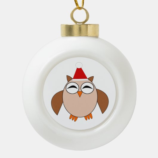 Cute Kerstoowl Ornament (Voorkant)