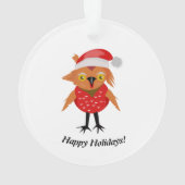 Cute Kerstoowl Ornament (achterkant)