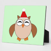 Cute Kerstoowl Plaque Fotoplaat (Zijkant)