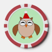 Cute Kerstoowl Poker Chips (Voorkant)