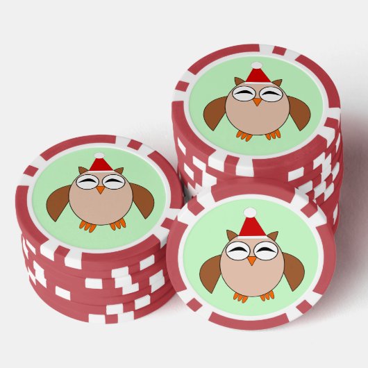 Cute Kerstoowl Poker Chips (Opstapeling)