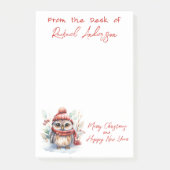 Cute Kerstoowl Post-it® Notes (Voorkant)