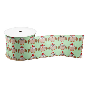 Cute Kerstoowl Ribbon Satijnen Lint