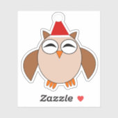 Cute Kerstoowl Sticker (Vel)