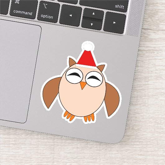 Cute Kerstoowl Sticker (Detail)