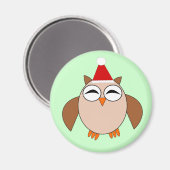 Cute Kerstowl Magnet (Voorkant / Achterkant)