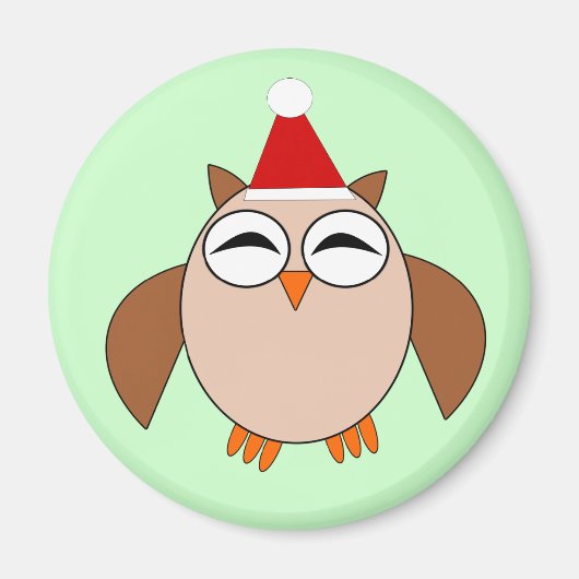 Cute Kerstowl Magnet (Voorkant)