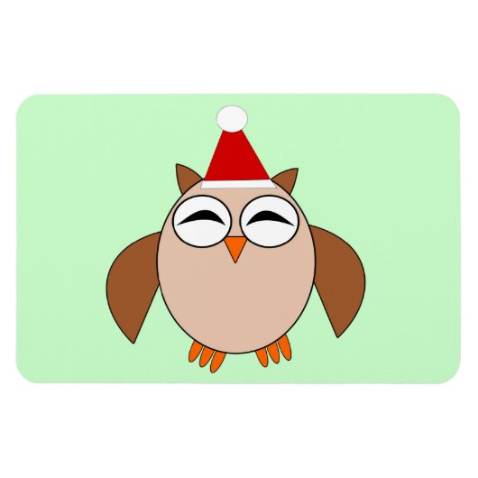 Cute Kerstowl Magnet Magneet (Horizontaal)