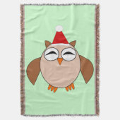 Cute Kerstowl Throw Blanket Deken (Voorkant Verticaal)