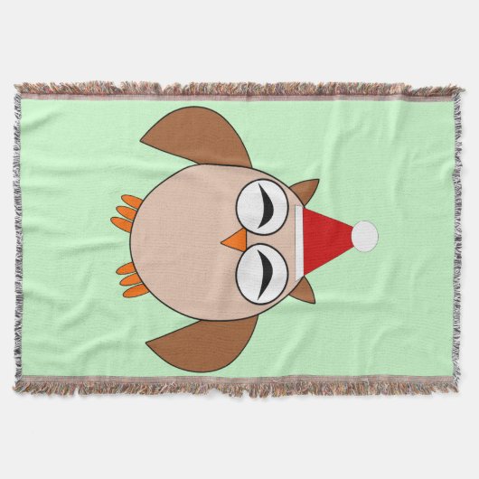 Cute Kerstowl Throw Blanket Deken (Voorkant)