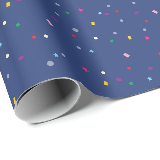 Cute Kerstparty Confetti Pattern Cadeaupapier (Rol Hoek)