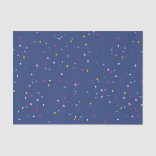 Cute Kerstparty Confetti Pattern Tissuepapier (Voorkant)
