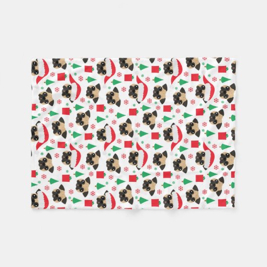 Cute Kerstpasta Fleece Deken (Voorkant (Horizontaal))