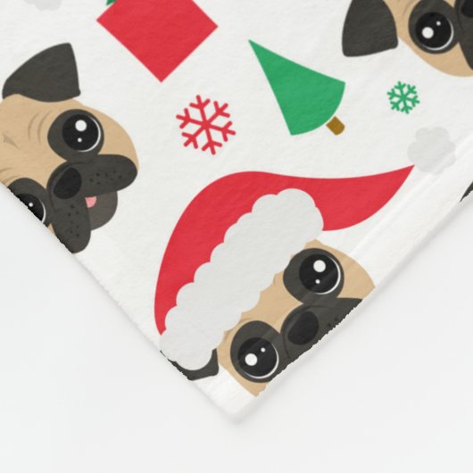 Cute Kerstpasta Fleece Deken (Hoek)