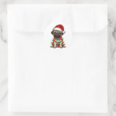Cute Kerstpasta Ronde Sticker (Tas)