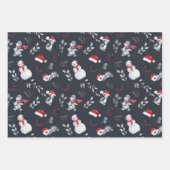 Cute kerstpattern Penguin Illustratie Kinder Inpakpapier Vel (Voorkant 2)