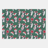 Cute kerstpattern Penguin Illustratie Kinder Inpakpapier Vel (Voorkant)