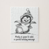 Cute Kerstpinguin, Happy Baby Bird Legpuzzel (Verticaal)