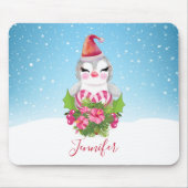 Cute Kerstpinguin in de Santa Hat-Muismat Muismat (Voorkant)