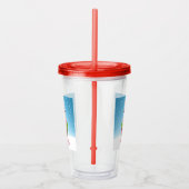 Cute Kerstpinguïn in Santa Hat Acryl Drinkbeker (Rechts)