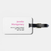 Cute Kerstpinguïn in Santa Hat Bagagelabel (Achterkant horizontaal)