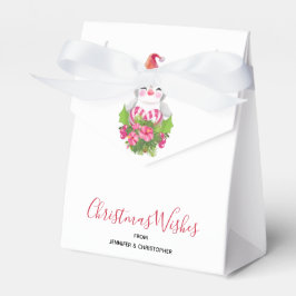 Cute Kerstpinguïn in Santa Hat Bedankdoosjes