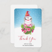 Cute Kerstpinguïn in Santa Hat Bedankkaart (Voorkant / Achterkant)