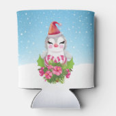 Cute Kerstpinguïn in Santa Hat Blikjeskoeler (Achterkant)