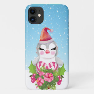 Cute Kerstpinguïn in Santa Hat Case-Mate iPhone Case