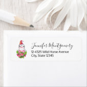 Cute Kerstpinguïn in Santa Hat Etiket (Insitu)