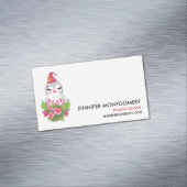 Cute Kerstpinguïn in Santa Hat Magnetisch Visitekaartje (Voorbeeld)