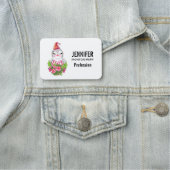 Cute Kerstpinguïn in Santa Hat Naamplaatje (In situ)