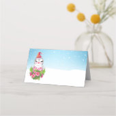 Cute Kerstpinguïn in Santa Hat Plaatskaartje (Voorkant)