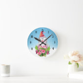 Cute Kerstpinguïn in Santa Hat Ronde Klok (Huis)