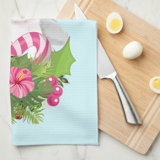 Cute Kerstpinguïn in Santa Hat Theedoek (Quarter Fold)