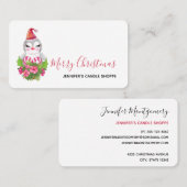 Cute Kerstpinguïn in Santa Hat Visitekaartje (Voorkant / Achterkant)