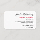 Cute Kerstpinguïn in Santa Hat Visitekaartje (Achterkant)