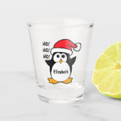 Cute Kerstpinguin Personaliseren Shot Glas (Voorkant)