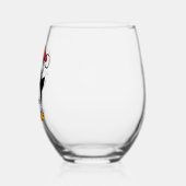 Cute Kerstpinguin Personaliseren Wijnglas Zonder Voet (Links)