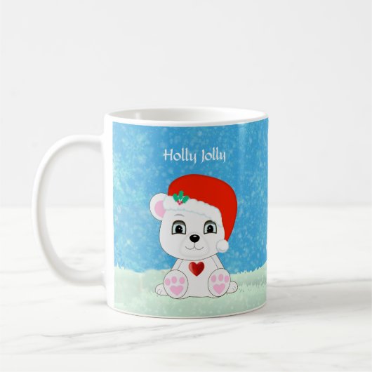 Cute Kerstpoar Beer & Snowman Koffiemok (Links)